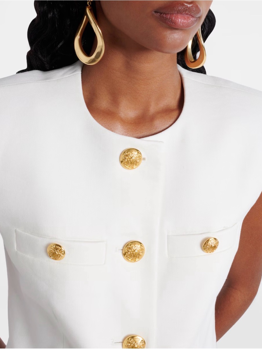 Veronica Beard Tamara Linen Vest - Picture 3 of 3